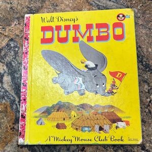 Walt Disney's Dumbo Vintage Yellow Children's Book